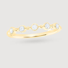  1/6CTW Round Diamond Dot Stackable Band Fashion Ring - 10K Gold