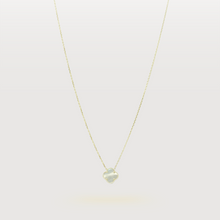  Single Pearl Four Leaf Clover Women's Necklace in 14k Yellow Gold. Available in 17 inch adjustable lengths and secured with a lobster clasp. | GOLDZENN 