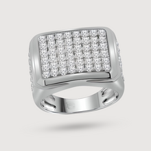  Square Statement 2-7/8ctw Diamond Cluster Ring - 10k White Gold