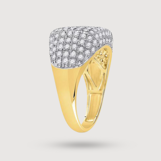 Cluster Diamond 2-1/4ctw Statement Ring - 10k Yellow Gold