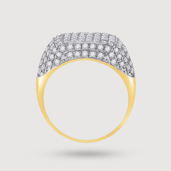 Cluster Diamond 2-1/4ctw Statement Ring - 10k Yellow Gold