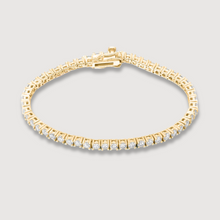  Tennis Bracelet with Lab Grown Diamonds in 14k Solid Yellow Gold. Available in 1.75mm-5mm Widths | GOLDZENN