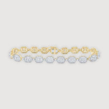  4-1/2CTW Baguette Diamond Link Bracelet- 10K Gold