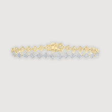  2-1/4CTW Diamond Fashion Clover Ladies Bracelet- 10K Gold