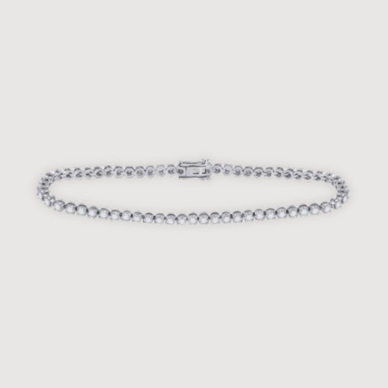 Tennis Bracelet 2CTW Natural Diamonds - 14k White Gold