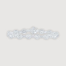  3CTW Baguette Diamond Square Link Bracelet- 14K White Gold