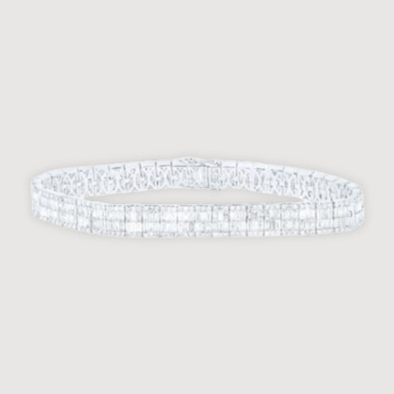 6CTW Diamond Accent Bezel 7.80mm Bracelet- 14K Gold