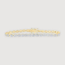  2-3/8CTW Diamond Oval Shape Fashion Bracelet- 10K Yellow Gold