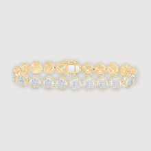  5- 1/4CTW Diamond Fashion Round Bracelet- 8.5" 10K Yellow Gold