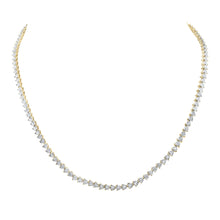  2ct Heart Shaped Tennis Chain - 10k Yellow Gold