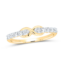  1/3CTW Diamond Infinity Fashion Anniversary Wedding Engagement Ring Band - 10K Yellow Gold