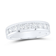  1-3/4CTW Round Diamond Single Row Anniversary Wedding Engagement Ring Band - 14K White Gold