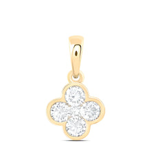  1/2CTW Diamond Fashion Clover Pendant  - 10k Yellow Gold