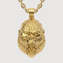  14k Gold Gorilla Head Pendant Pendants