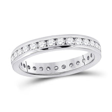  1CTW Round Diamond Eternity Engagement Wedding Ring Band - 14K White Gold