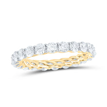  2-1/3CTW Diamond Eternity Anniversary Wedding Engagement Ring Band - 14K Yellow Gold