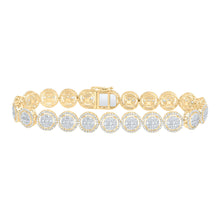  5- 1/4CTW Diamond Fashion Round Bracelet- 8.5" 10K Yellow Gold