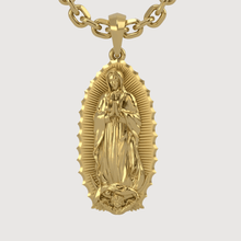  alt=" Celebrate devotion with the 14K Gold Virgen de Guadalupe Pendant. Features a detailed and radiant design, symbolizing faith and protection in timeless gold. "