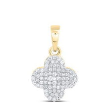 1/5CTW Diamond Gift Clover Fashion Pendant- 10k Yellow Gold