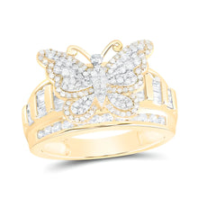  1CTW Diamond Fashion Butterfly Ring - 10K Yellow Gold