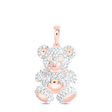  5/8CTW Diamond Fashion Teddy Bear Pendant  - 10k Rose Gold