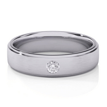  5mm Diamond-Accent White Gold Men's Wedding BandCelebrate love with the 5mm Diamond-Accent White Gold Men's Wedding Band. Features a polished finish, diamond accent, and timeless white gold design for modern sophistication.