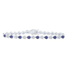  1CTW Natural Diamond 1-1/5 Round Brilliant Natural Gem Pear Ladies Bracelet- 10K White Gold