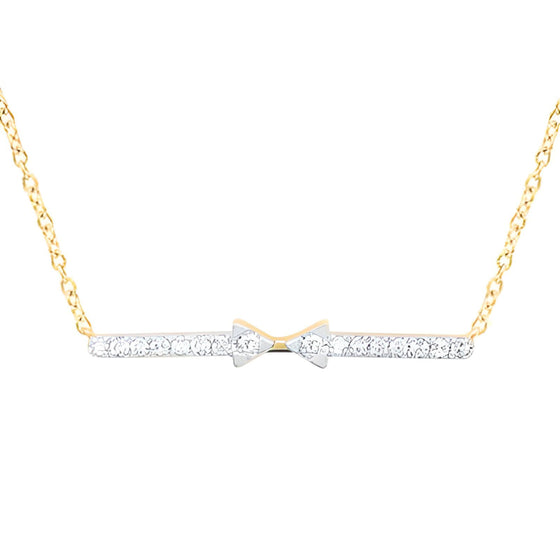 1/8CTW Diamond CN Fashion  Necklace - 18" 10K Yellow Gold