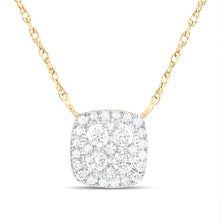  1/3CTW Diamond Fashion Cushion Necklace - 18" 10K Yellow Gold