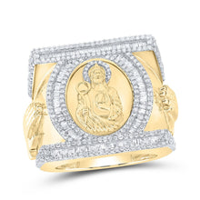  1-3/4CTW Diamond St. Jude Men's Ring - 10k Yellow Gold