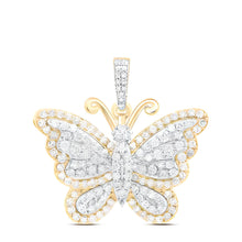  3/4CTW Diamond Butterfly Fashion Pendant  - 10k Yellow Gold