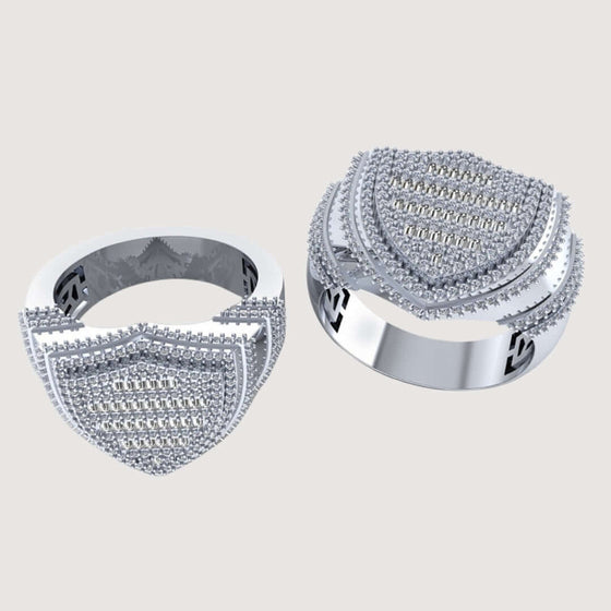 Shield Diamond Ring in White Gold with 1.13 CT Lab-Grown Baguette Diamonds