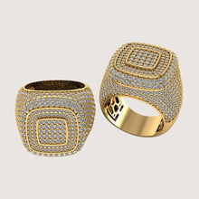  Layered Square Diamond Ring in Yellow Gold featuring 6.23 CT Lab-Grown Diamonds