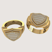  Shield Diamond Ring in Yellow Gold featuring 1.13 CT Lab-Grown Baguette Diamonds