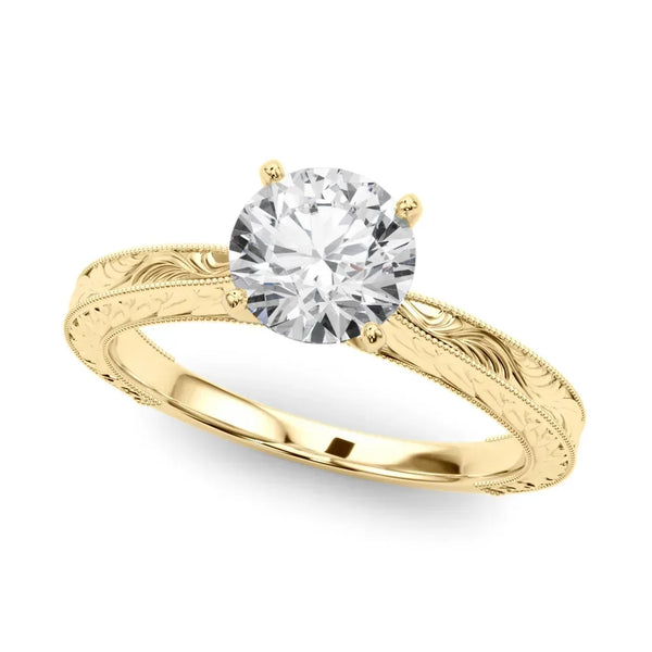Annika round engagement ring