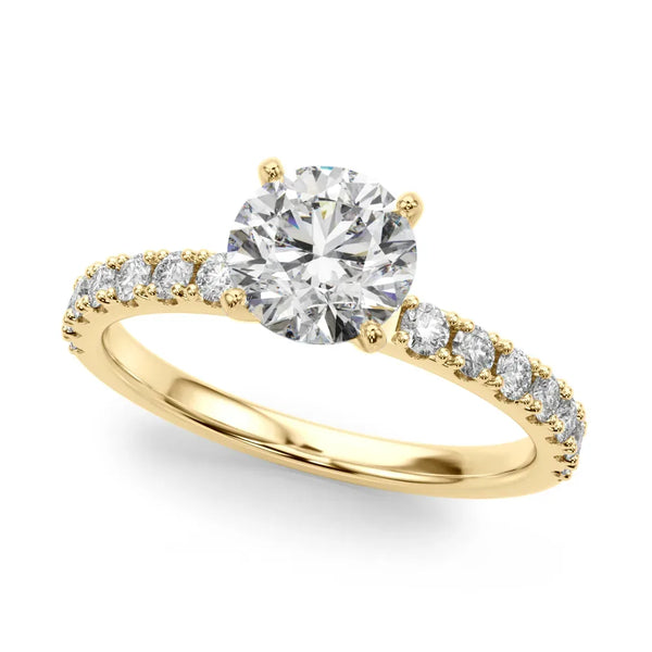 Aurora round engagement ring