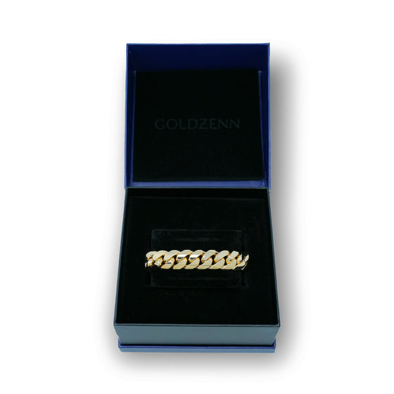 14mm Solid Gold Cuban Link Bracelet
