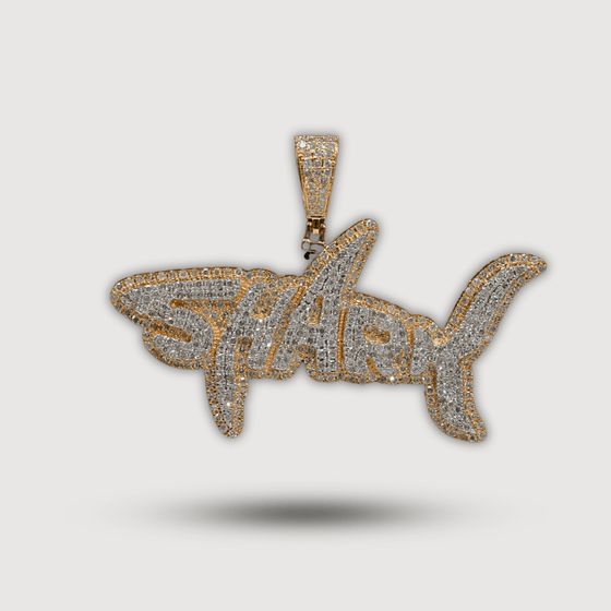 1.45 CTW Shark Diamond Pendant – 14K GoldMake a statement with our 1.45 CTW Shark Diamond Pendant, crafted in 14K gold and encrusted with stunning diamonds. Perfect for bold, luxury lovers.