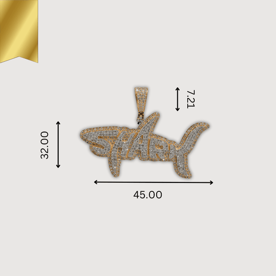 1.45 CTW Shark Diamond Pendant – 14K GoldMake a statement with our 1.45 CTW Shark Diamond Pendant, crafted in 14K gold and encrusted with stunning diamonds. Perfect for bold, luxury lovers.