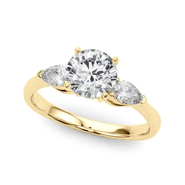 Elara round engagement ring