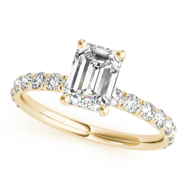Iris emerald engagement ring