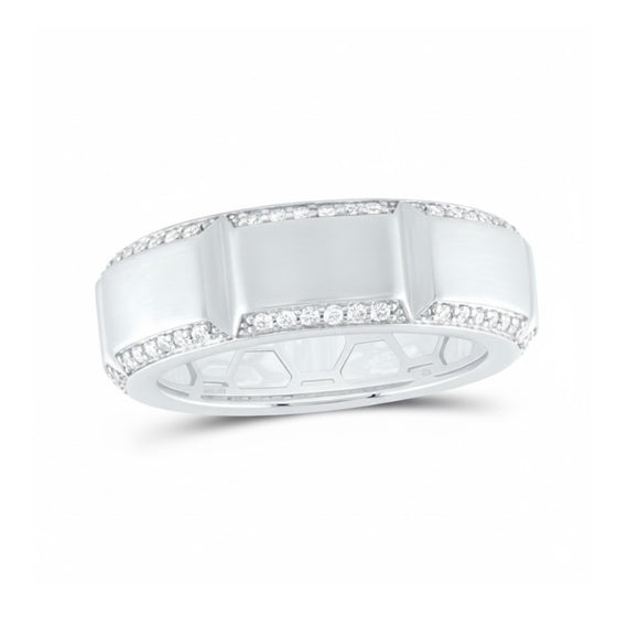 Anillo de oro amarillo de 14 k con diamantes de 5/8 quilates para hombre