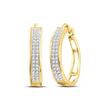  Aros de diamantes redondos de oro de 10 quilates (1/5 quilates)