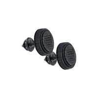 Two cookies, one split to reveal its layers, are displayed on a white background. Each cookie is as elegant as the Black Sterling Silver Diamond Cluster Earrings.