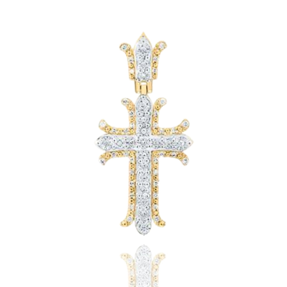 1/5 CTW Diamond Cross Pendant in Sterling Silver