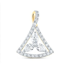  Colgante de moda con diamantes en oro amarillo de 14 quilates (3/8 quilates)