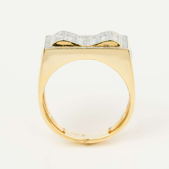 0.73 CTW Natural Diamond Cluster Ring - 14k Yellow Gold0.73 CTW natural diamond cluster ring in 14k yellow gold. Radiant and bold, perfect for fans of mens diamond rings and luxurious gold rings.