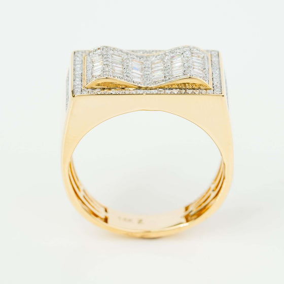 0.73 CTW Natural Diamond Cluster Ring - 14k Yellow Gold0.73 CTW natural diamond cluster ring in 14k yellow gold. Radiant and bold, perfect for fans of mens diamond rings and luxurious gold rings.