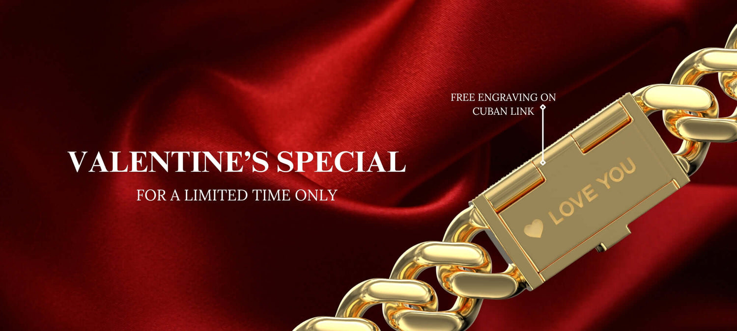 valentines special banner cuban links free engraving, special for valentines day