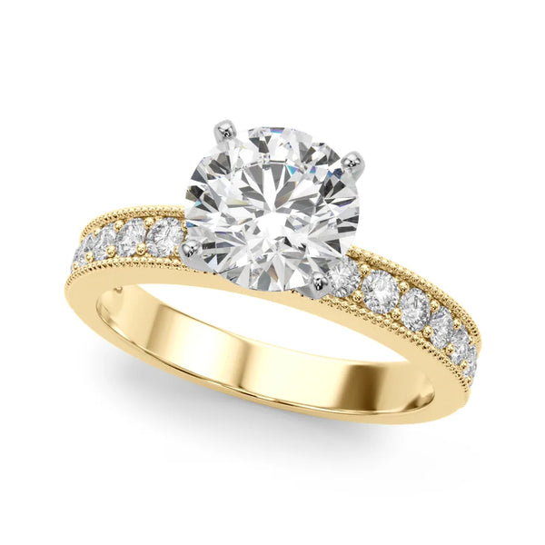 Yara round engagement ring